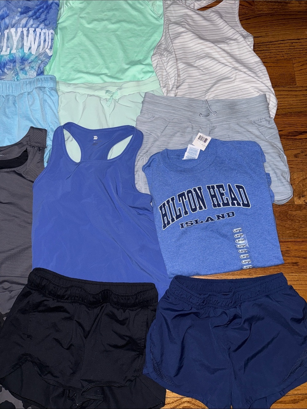 Girls bundle of 10 tops and 10 shorts size 10-12 various brands some NWT - Picture 2 of 7